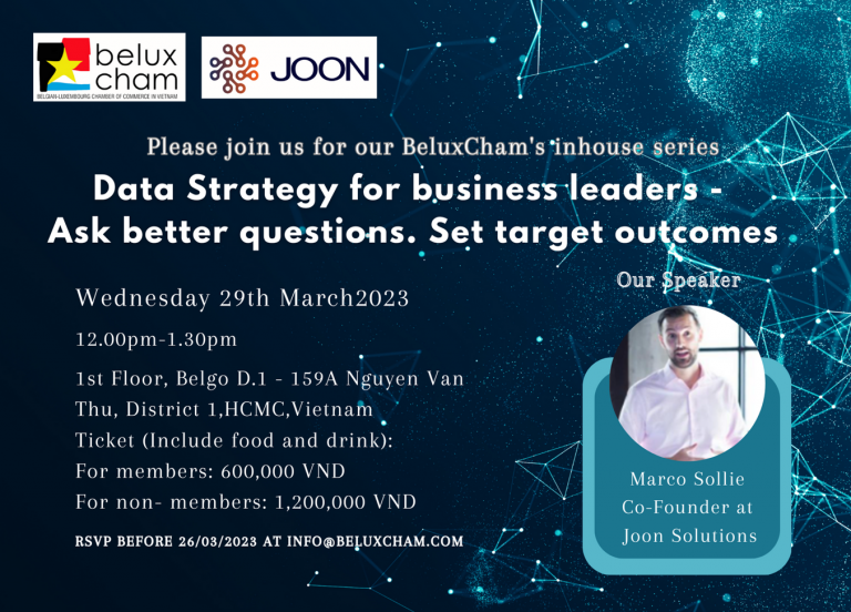 BeluxCham’s Inhouse series – “Data strategy for business leaders – ask better questions, set target outcomes”